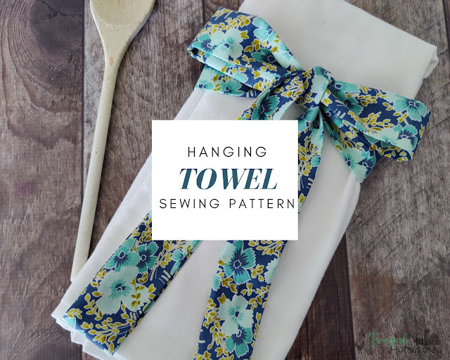 Use this hanging kitchen towel sewing pattern to create your own kitchen towels.