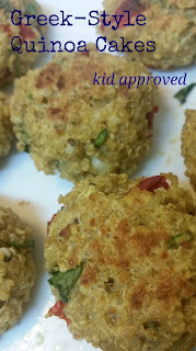 Turning Mommy greek style quinoa cakes