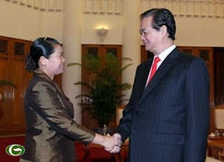 Thủ tướng Nguyễn Tấn Dũng tiếp Phó Thủ tướng thường trực Chính phủ Campuchia Men Sam An