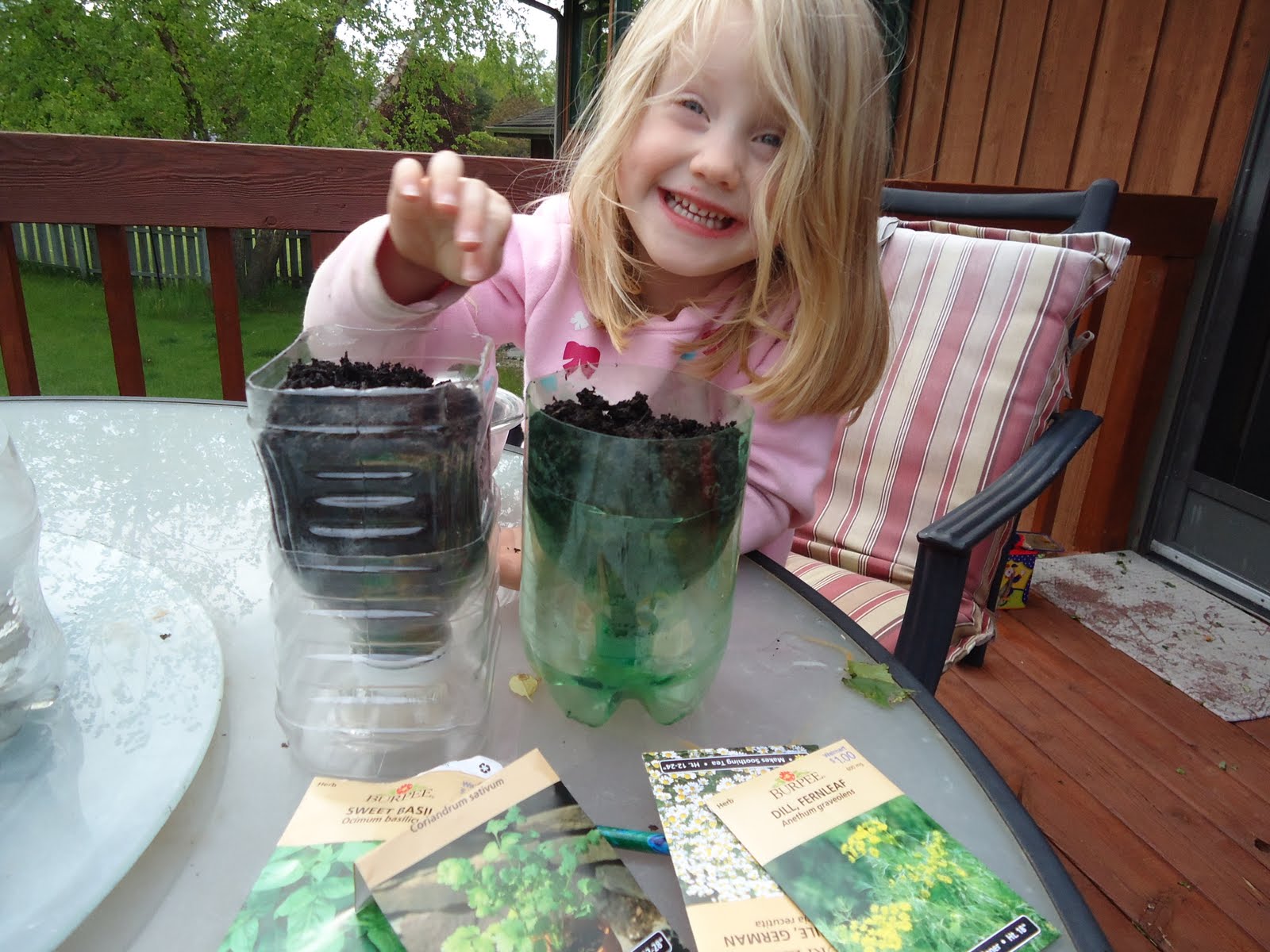 Naturally Homemade: Use for Recycled Bottles: Window Sill Herb Garden