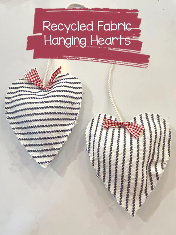 hanging stuffed hearts and overlay