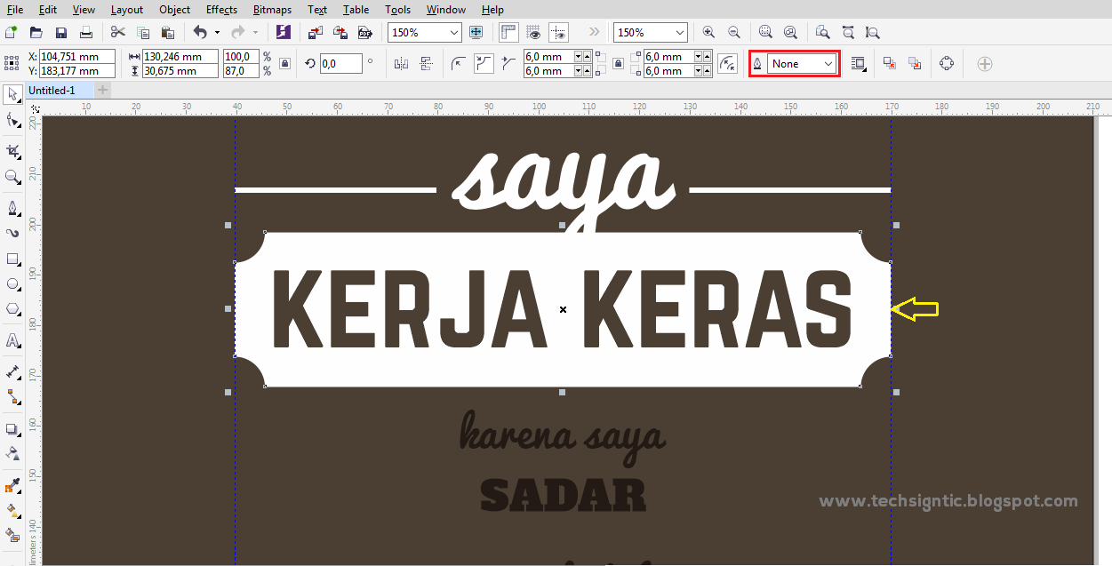 Tutorial Membuat Tipografi Di Coreldraw X7 Techsigntic