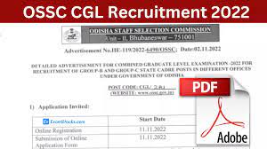 Odisha CGL Recruitment 943 jobs for unemployed