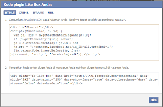 Kode HTML Facebook Page Blog Jona Rendra - Jona Rendra