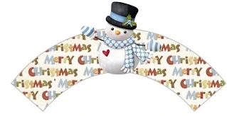 Merry Christmas: Free Printable Cupcake Wrappers and Toppers.