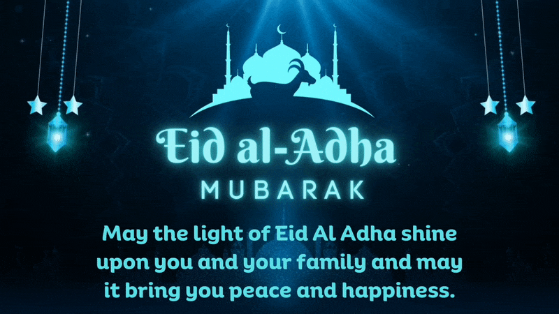 Happy Eid Al Adha Mubarak Greetings GIF 2023
