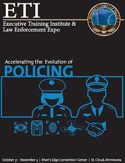 ETI Executive Training Institute & Law Enforcement Expo. Accelerating the Evolution of Policing. Octover 2-November 2. River's Edge Convention Center, St. Cloud, Minnesota