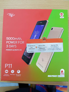 itel p11 smartphone 5000 mAh battery front part,side
