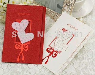 Tarjetas de Boda Blanco y Rojo, parte 5