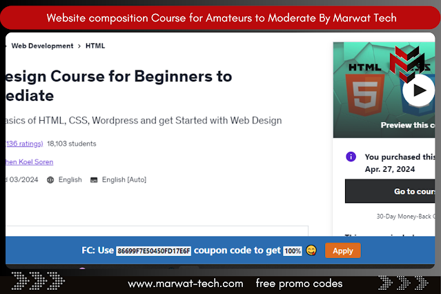 Website composition Course for Amateurs to Moderate By Marwat Tech