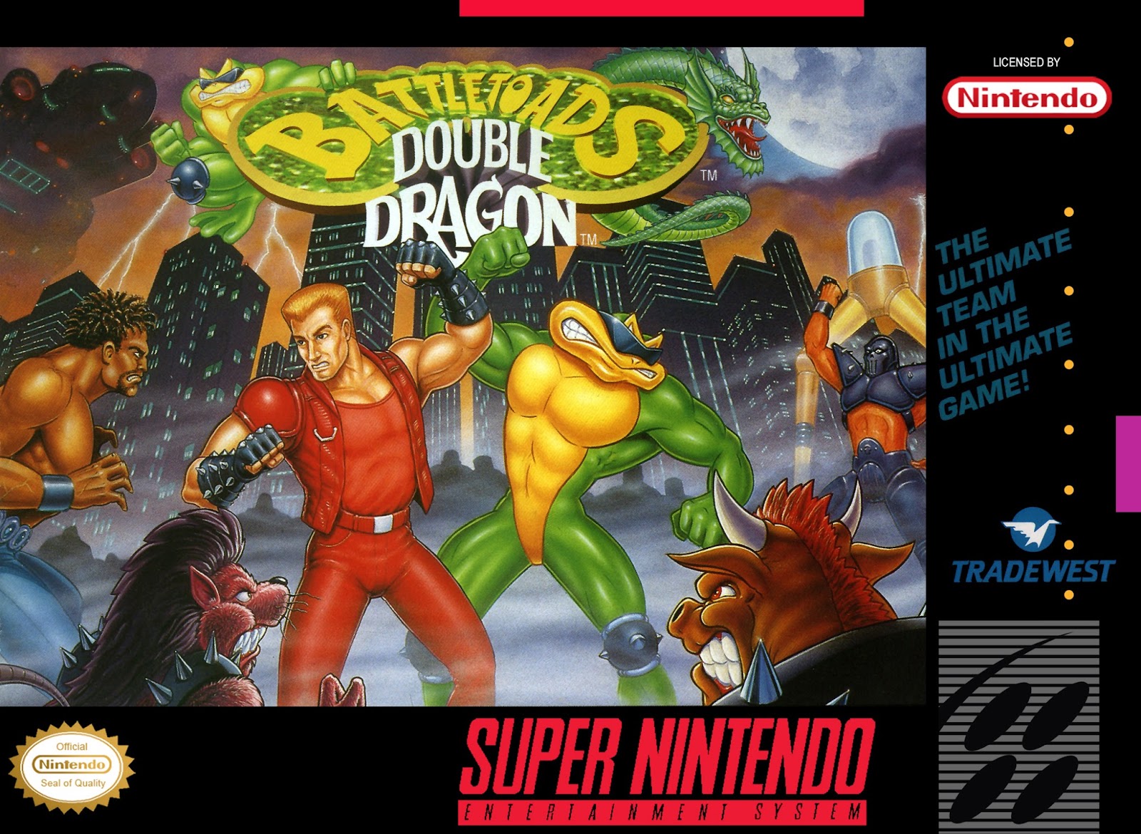 Roms de Super Nintendo Battletoads & Double Dragon - The Ultimate Team  [Esp] ESPAÑOL descarga directa