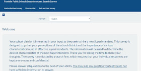 help develop the leadership profile of the next Franklin (MA) Superintendent of Schools