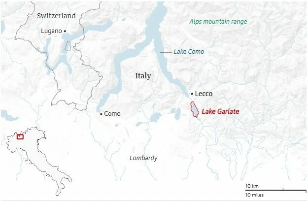 Χάρτης του Guardian με το Lecco