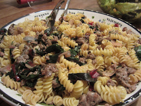 Pasta with Red Chard & Sausage 