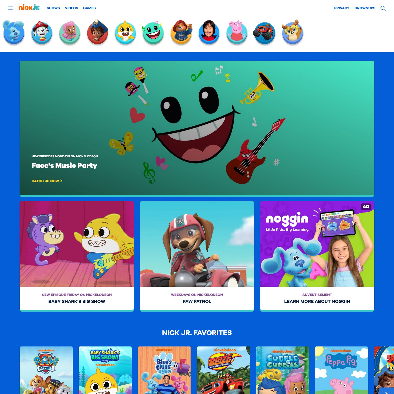 NickALive!: Nick Jr. Unveils New Website Design