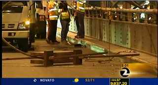 San Francisco Bay Bridge closure parts on deck