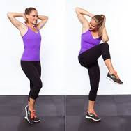 HIIT Workout for Beginners - standing crisscross crunches