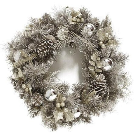 Silver Snowfall Wreath