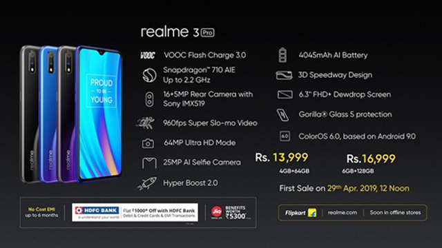 realme 3 pro price in india