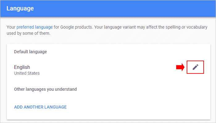 Definindo a linguagem Português para a conta do Google