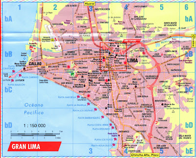 Map of Greater Lima Peru