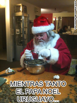 Papa Noel Uruguayo regala marihuana