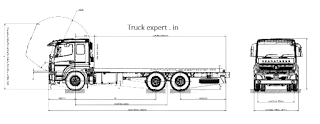 Bharat Benz 2823R 6x2 Chassis Drawings, Bharat Benz 2823R 6x2 axle Chassis Layout, Bharat Benz 2823R Body builder drawing, Bharat Benz 2823R Chassis Layout 2022 chassis, 2823R Bharat Benz chassis