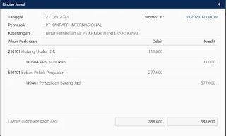 Cara Input Retur Pembelian Tanpa Nomor Faktur di Accurate Online