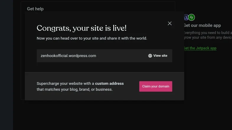 Congrats your site is live