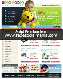 Super loja de brinquedos script php