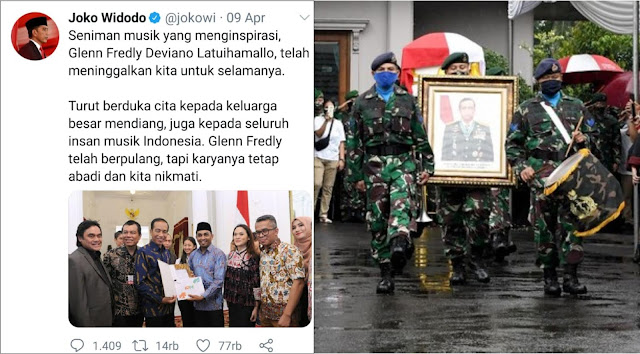 Tak Seperti Glenn Fredly, Akun Twitter Jokowi belum Ucapkan Duka Cita Untuk Mantan Panglima TNI Djoko Santoso