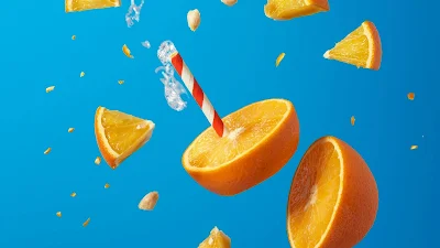 Orange Fruit Slides Free HD Wallpaper