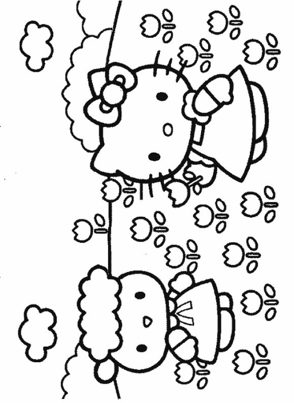 Download Hello Kitty and Friends Coloring Pages - Slim Image