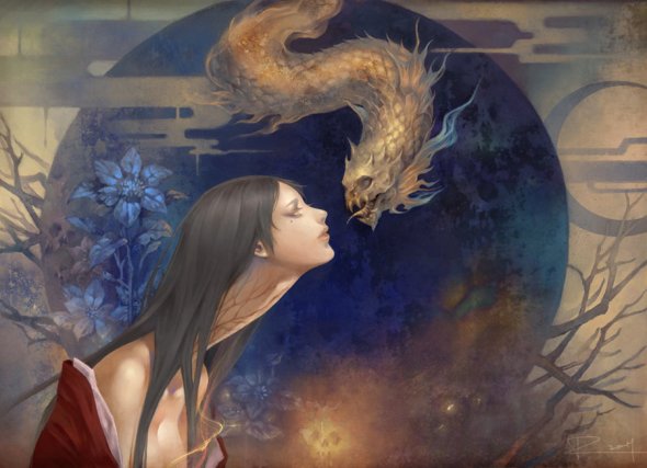 Roro Zhu rororei deviantart ilustrações fantasia com toque oriental mitologia chinesa