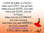 LOVE IS LIKE A CYCLE: when you Loveyou get hurt. (ll)