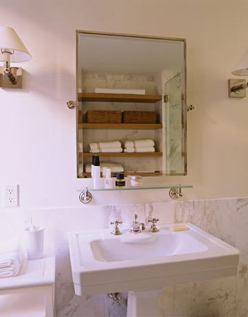 Bathroom in Belgian style Manhattan apartment of Ina Garten