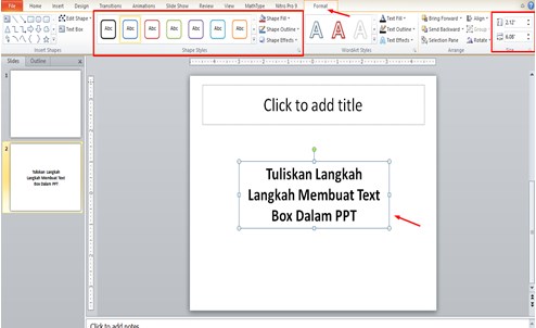 Membuat Text Box PowerPoint