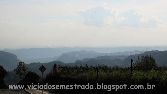 Vista no final da Rua Sagrada Família, Monte Belo do Sul, RS