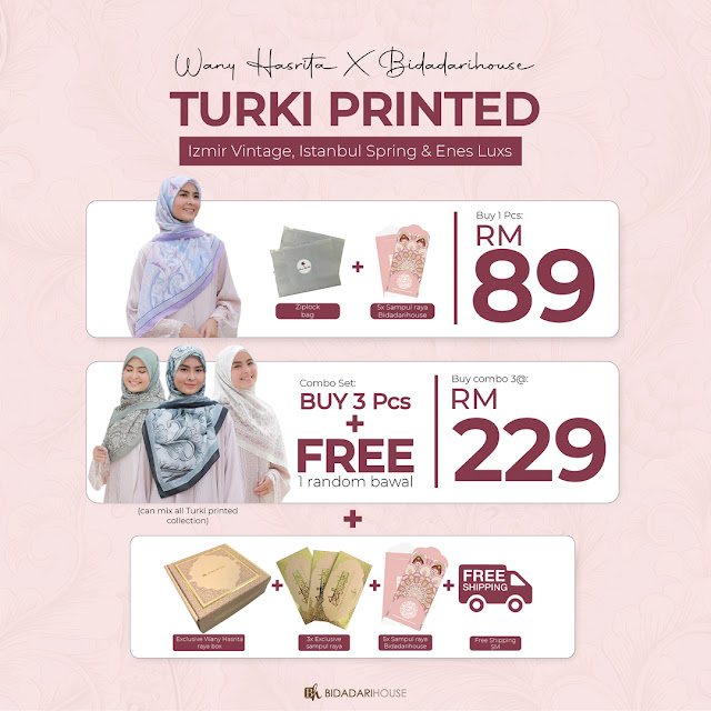 Koleksi Tudung Cotton Turki by Wany Hasrita Laris Terjual!