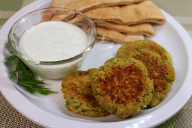 Mediterranean Chickpea Patties with Tzatziki Sauce