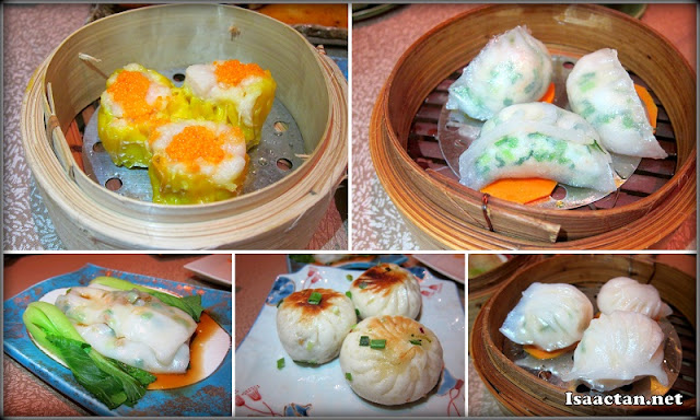 An assortment of buffet Dim Sums are available for the picking