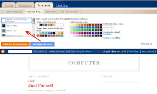 Setting Warna dan background di blogger