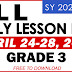 GRADE 3 DAILY LESSON LOG (APRIL 24-28, 2023) Free to Download