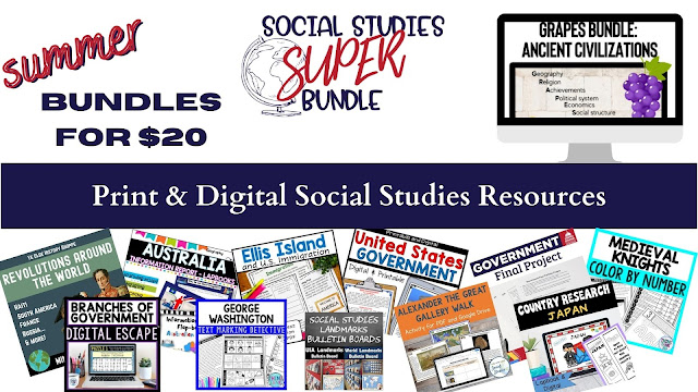 Image of 3-5 elementary resources for SS bundle sale