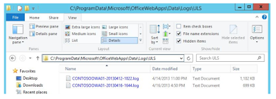 Default office web app ULS logs location