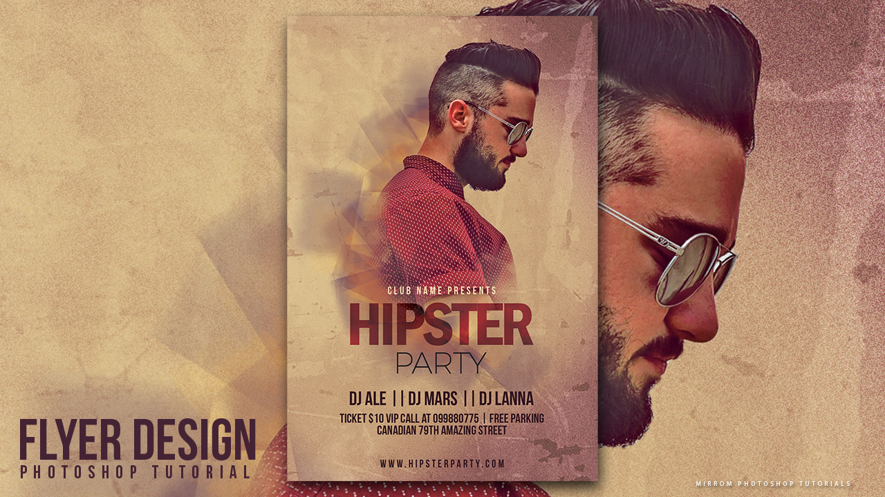 How to Design a Hipster Party Flyer In Photohsop