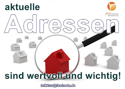 Aktuelle Adressen sind wertvoll und wichtig! IHR Büroservice DACH