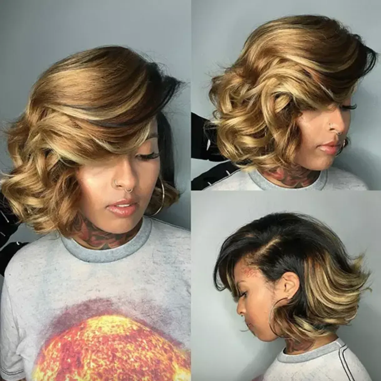 bob cut hair style for black woman