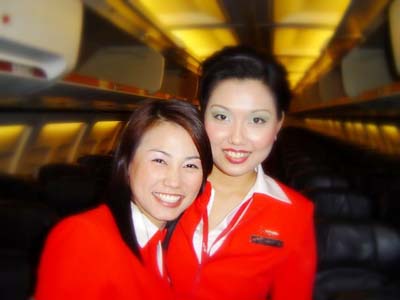 Flight attendant look cute with dressing