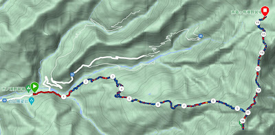 白山別山登山　コースMAP　1日目